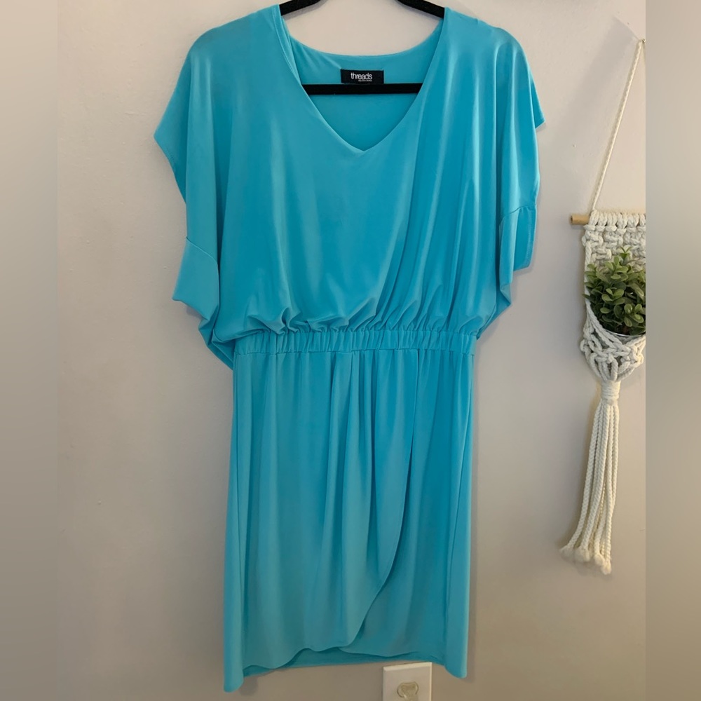Women’s size S threads saks fifth turquoise dress
